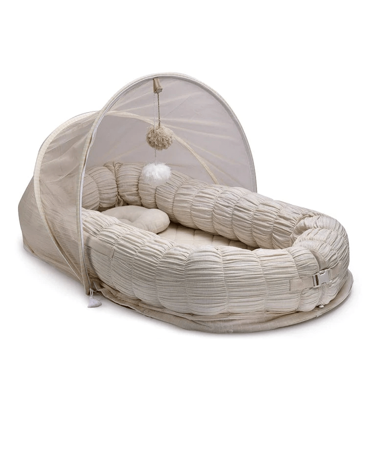 The Sleep Cloud Nest - Ecru + Rocking Horse Baby Blanket