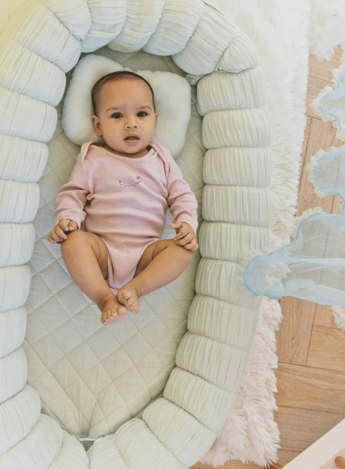 The Sleep Cloud Nest - Aqua + Counting Sheep Blanket