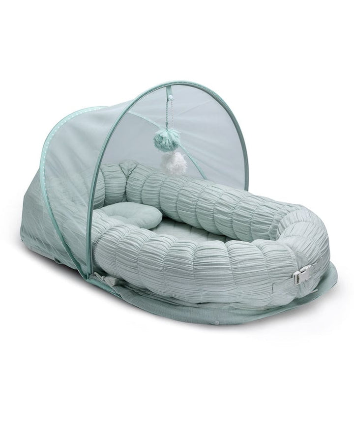 The Sleep Cloud Nest - Aqua + Counting Sheep Blanket