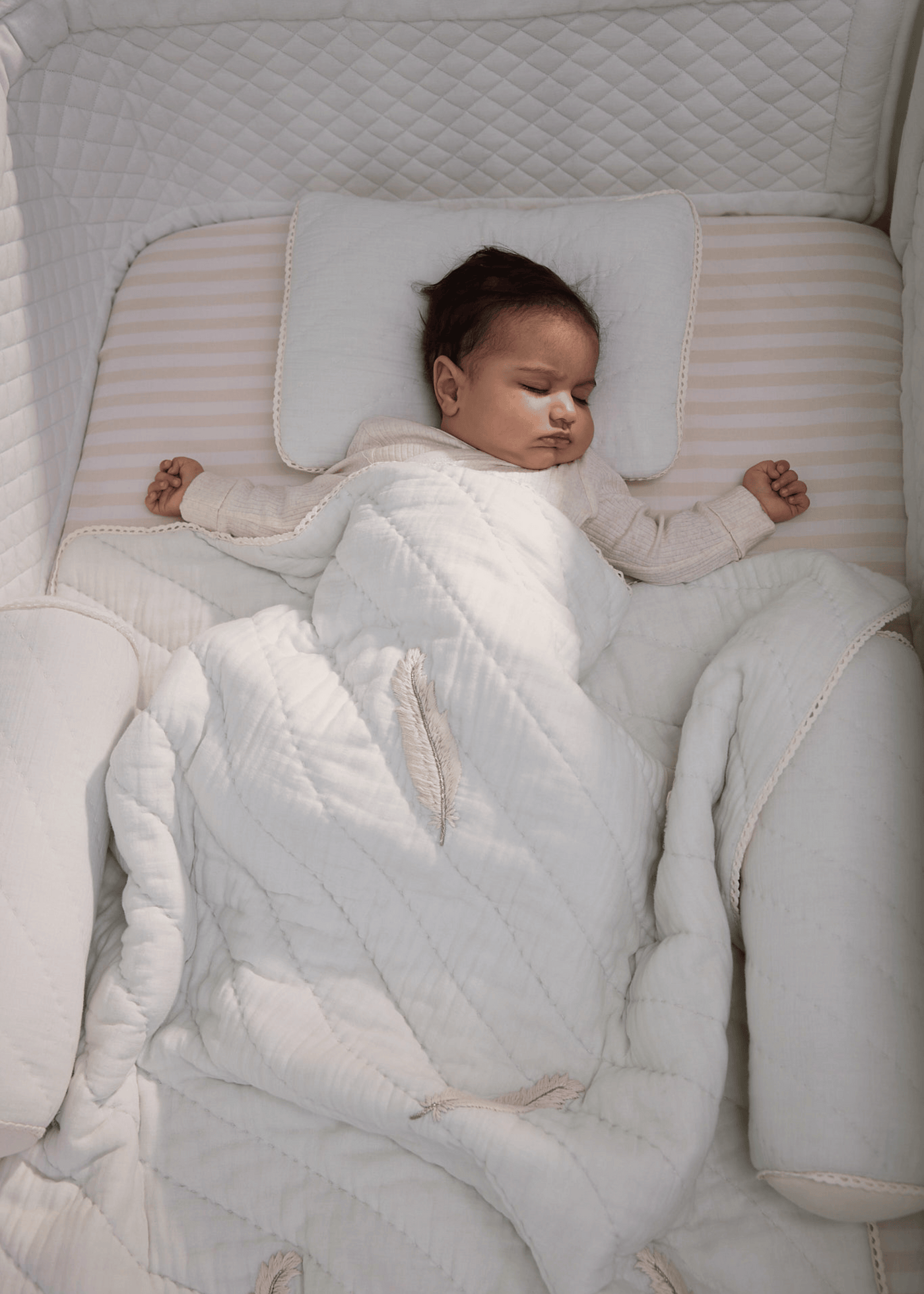 Whispering Plume Complete Cot Bedding Set with Bumper