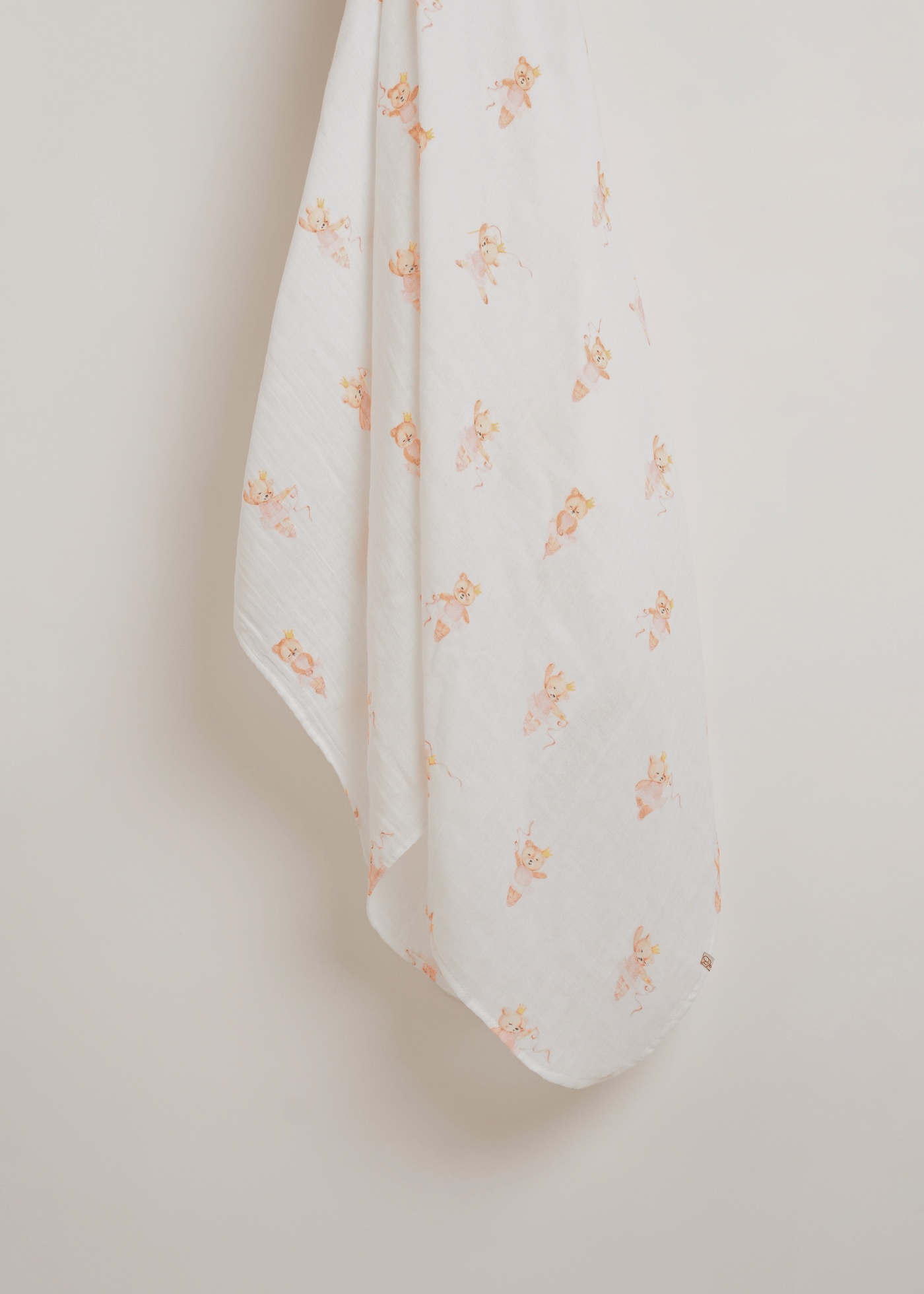 Prima Ballerina bear muslin swaddle