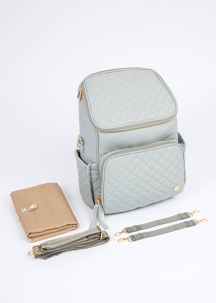 The Super Trooper Luxe Diaper Bag - Light Grey