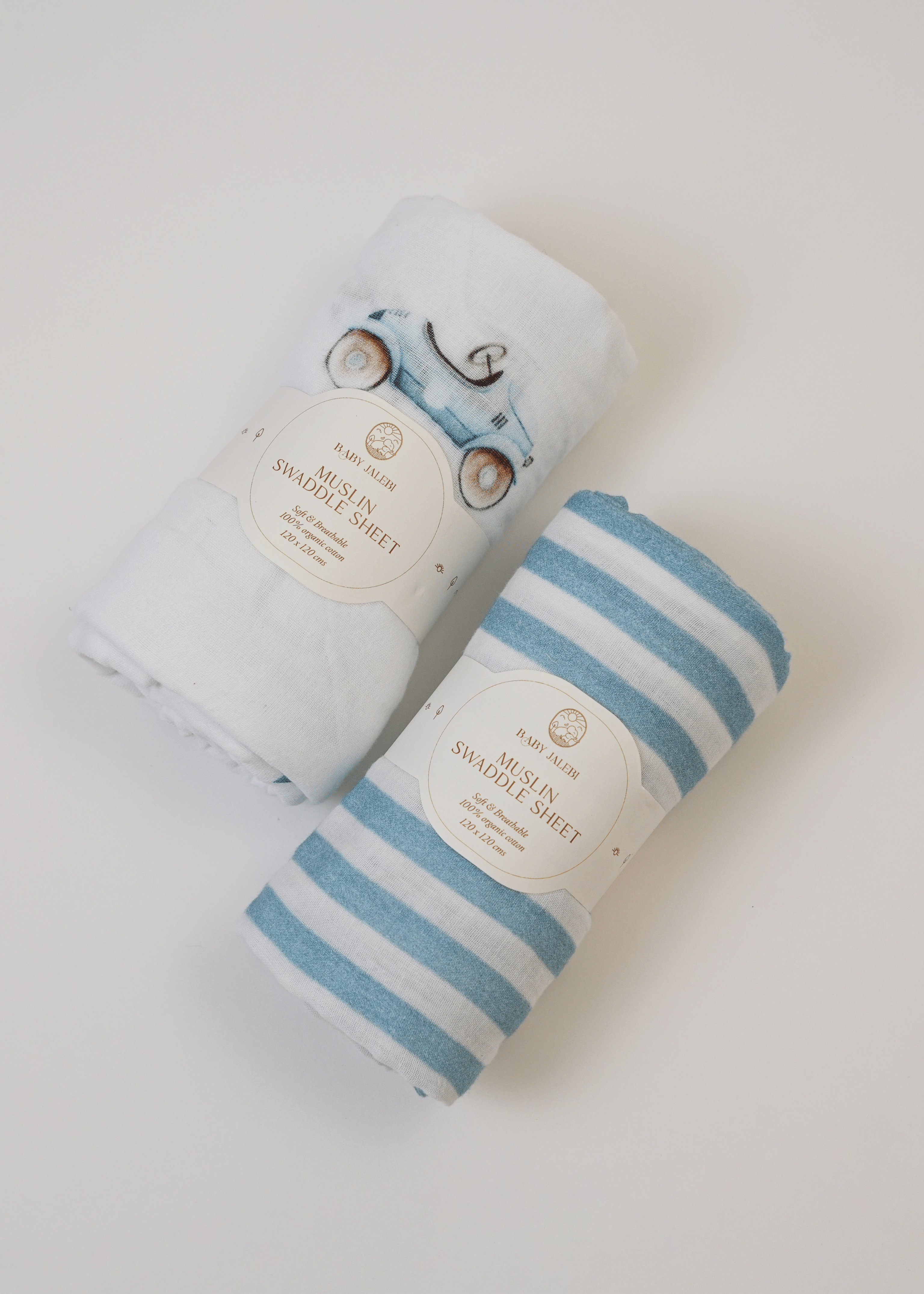 Roadster Organic Muslin Swaddle Set of 2