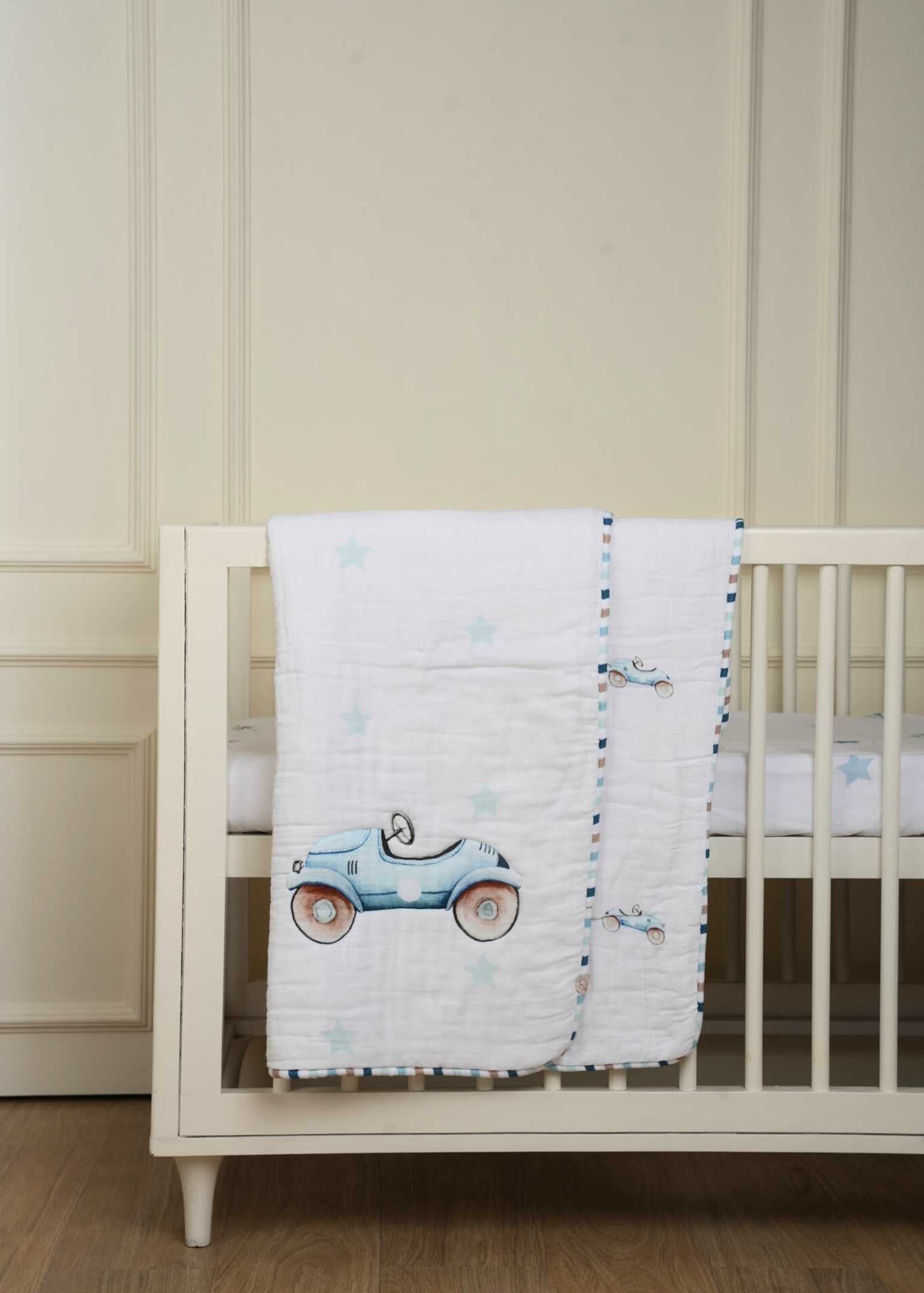 Sleep Cloud ( Blue ) + Roadster Baby Blanket