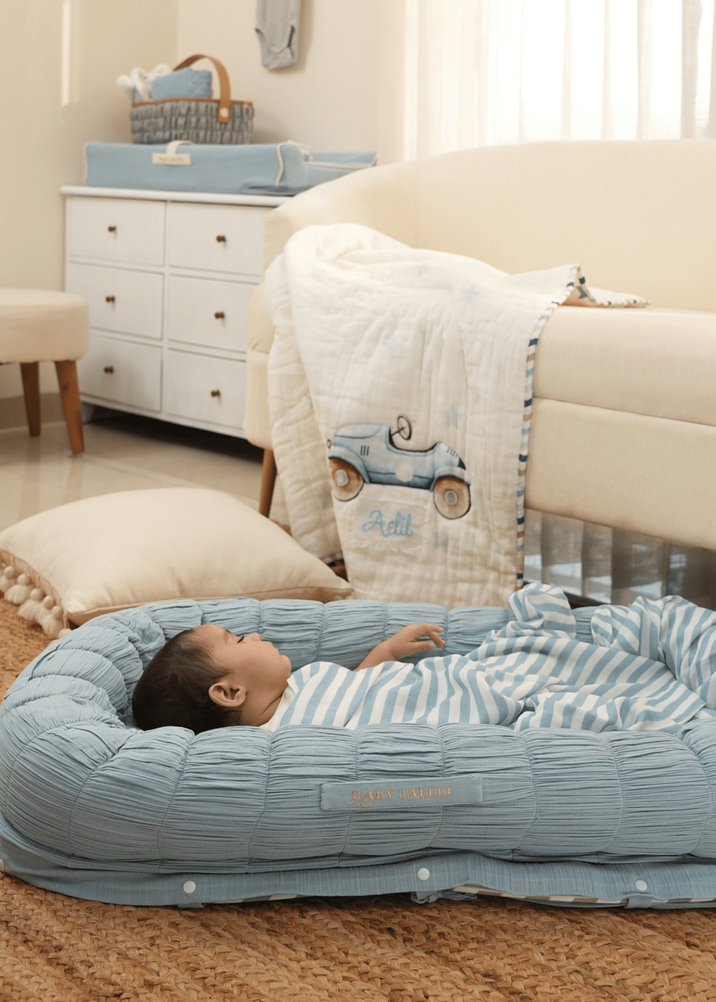 Sleep Cloud ( Blue ) + Roadster Baby Blanket