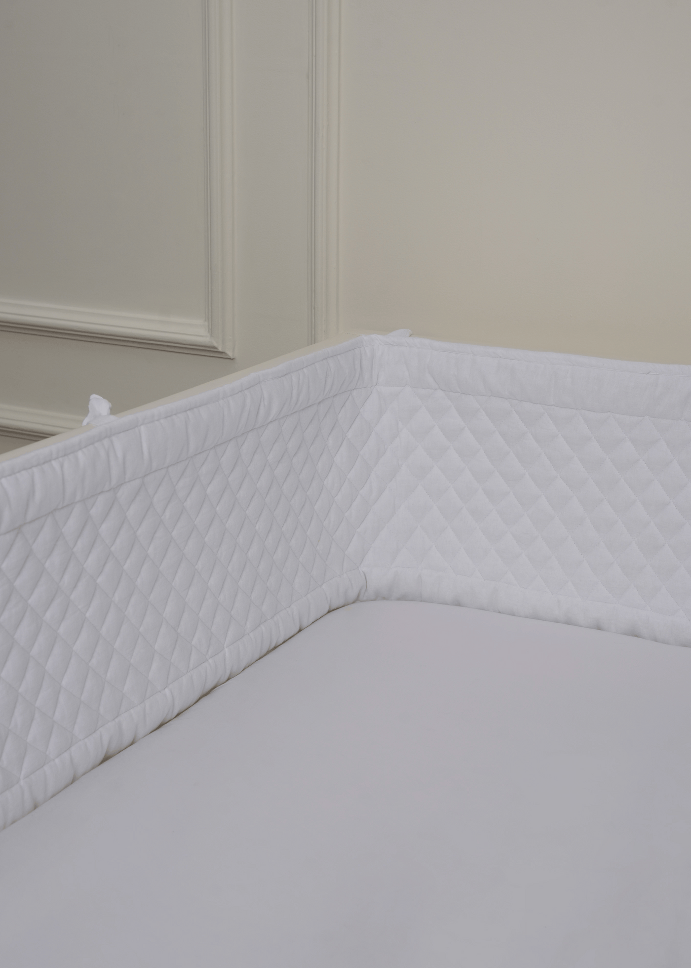 Beige & White Fitted Cot Sheet