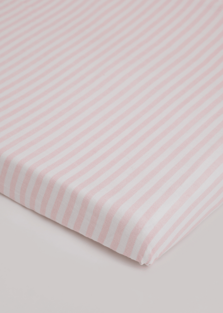 Pink & White Fitted Cot Sheet