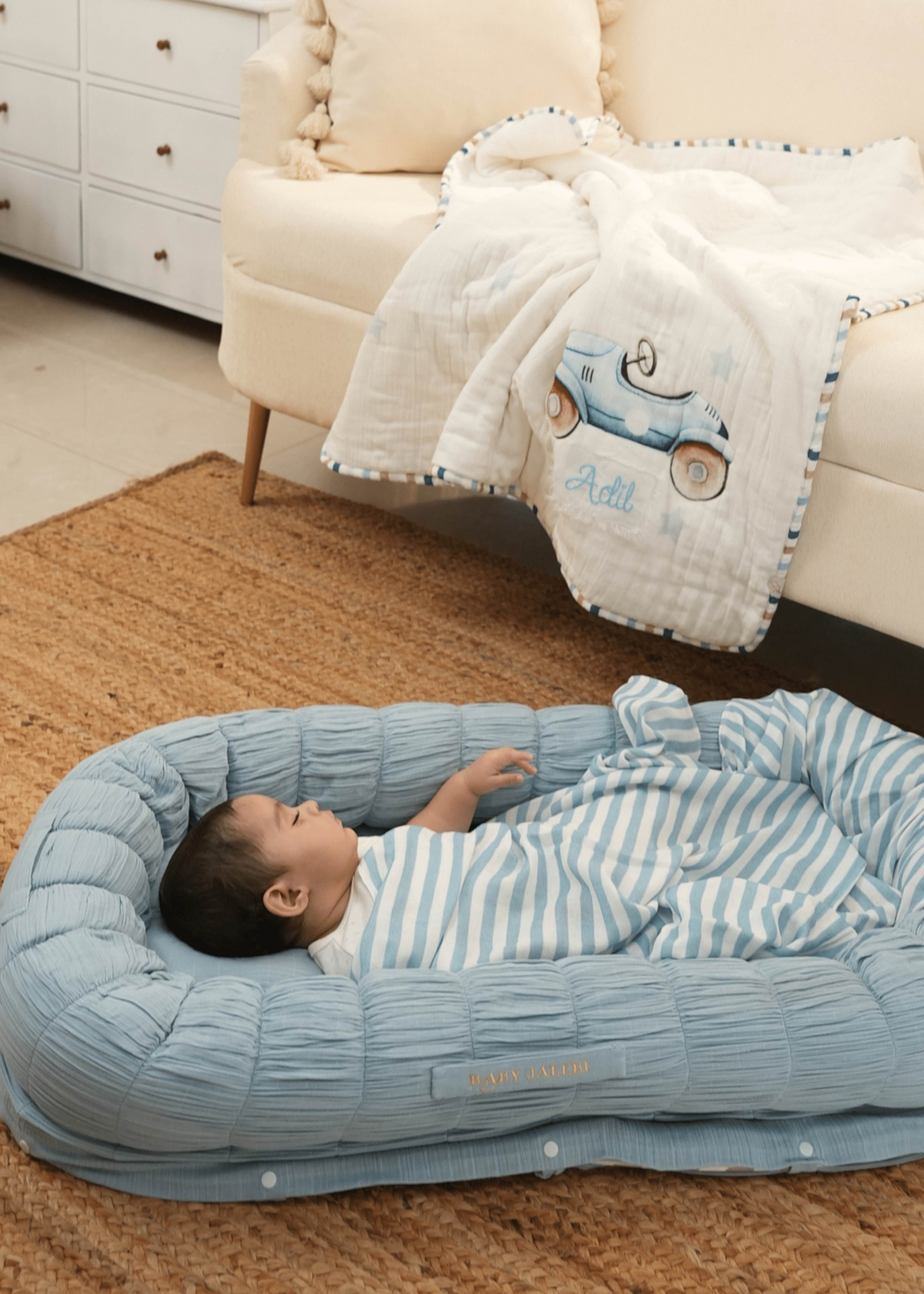 Sleep Cloud ( Blue ) + Roadster Baby Blanket