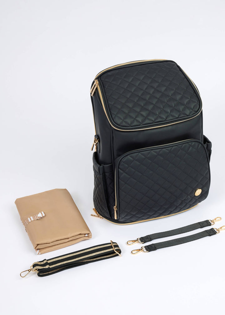 The Super Trooper Luxe Diaper Bag - Midnight Black