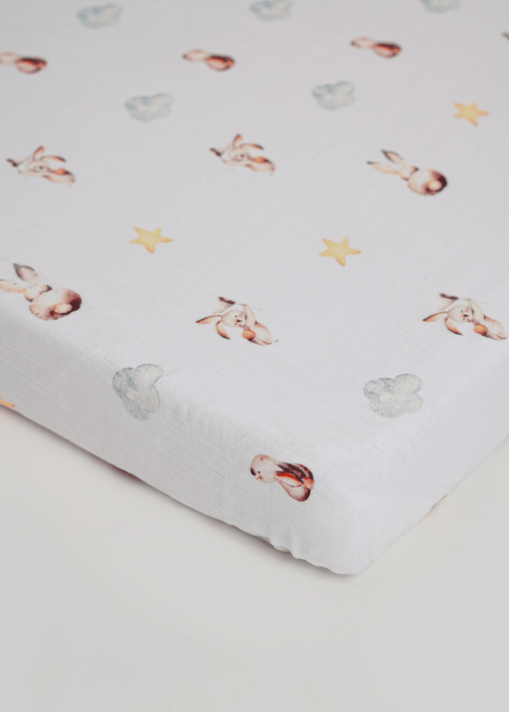 Up in the Clouds Fitted Cot Sheet