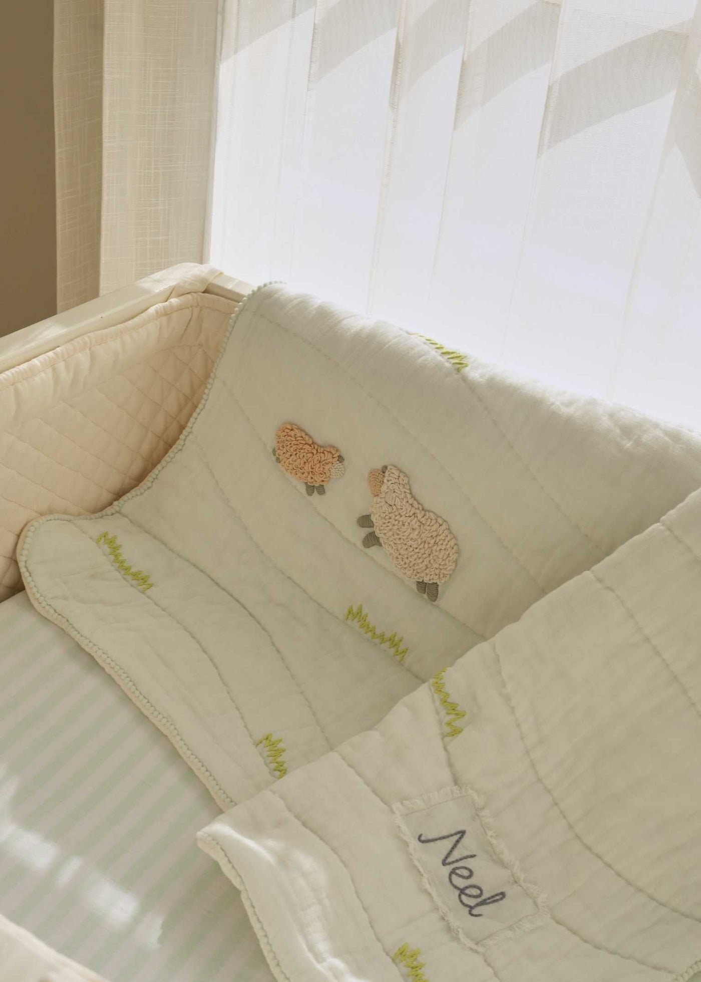 Counting Sheep Complete Cot Bedding Set with Bumper