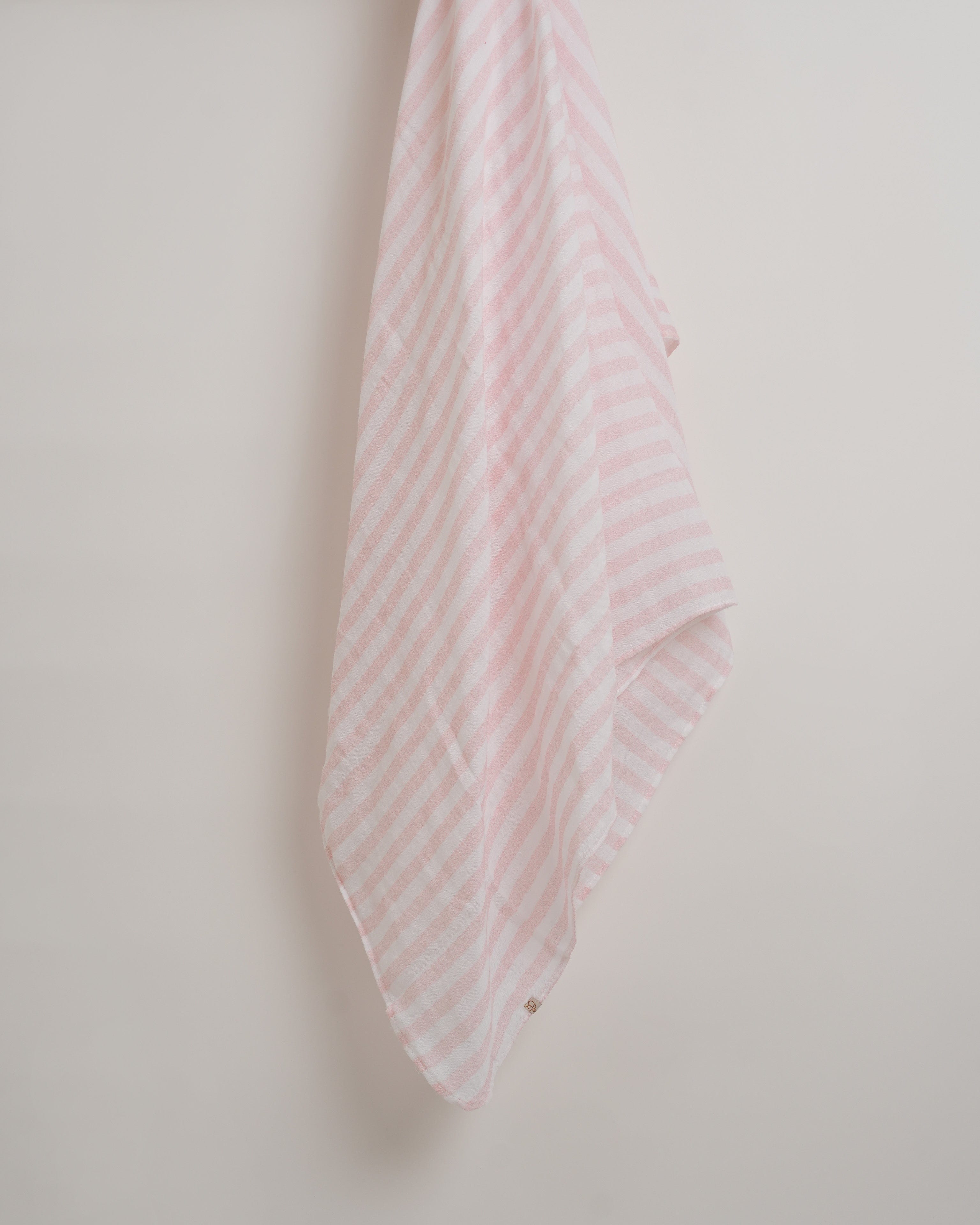 Pink stripes muslin swaddle