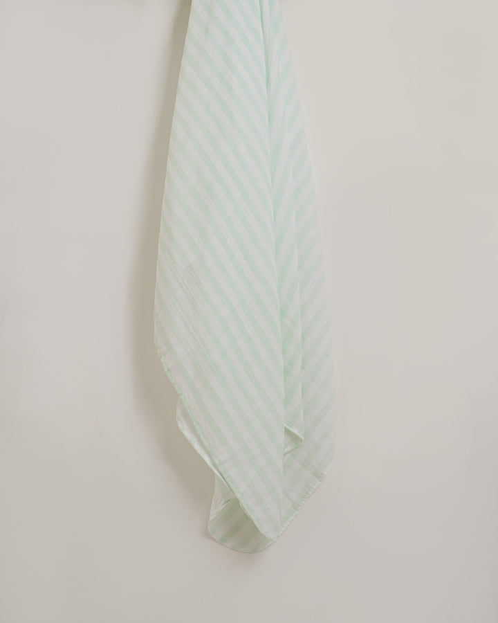 Aqua stripes Organic Muslin Swaddle