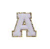 WHITE FUZZY ALPHABETS A