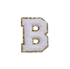 WHITE FUZZY ALPHABETS B