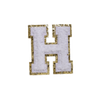 WHITE FUZZY ALPHABETS H