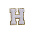 WHITE FUZZY ALPHABETS H