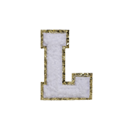 WHITE FUZZY ALPHABETS L