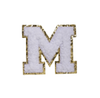 WHITE FUZZY ALPHABETS M