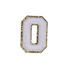 WHITE FUZZY ALPHABETS O