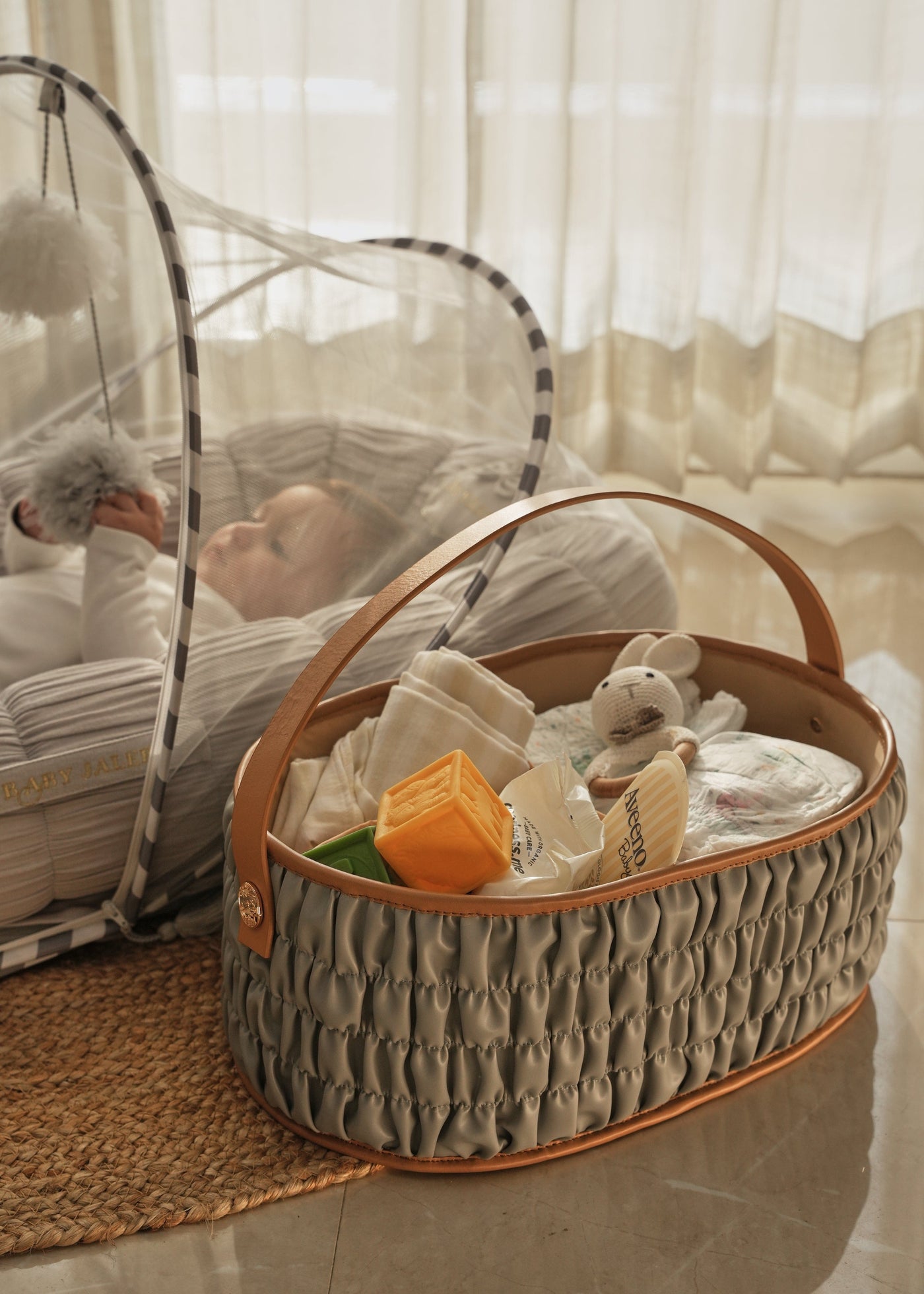 Diaper Caddy Gift Bundle - Grey